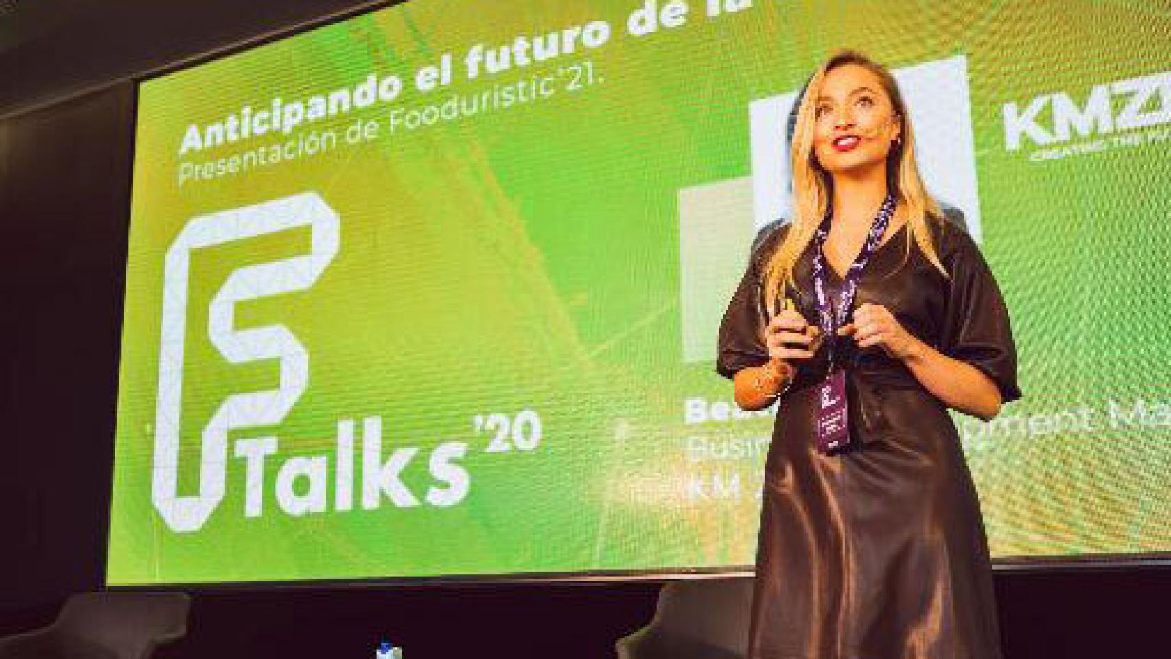 Beatriz Jacoste, directora de KM Zero Food Innovation Hub, en uno de sus eventos.