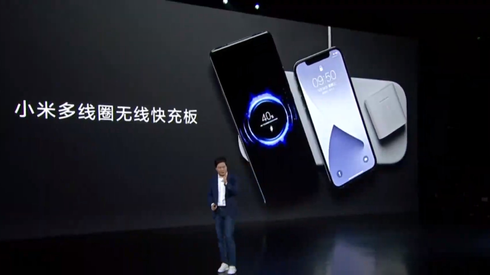 Base de carga de Xiaomi con un iPhone