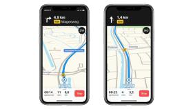 Radares de tráfico en la app de mapas de Apple.