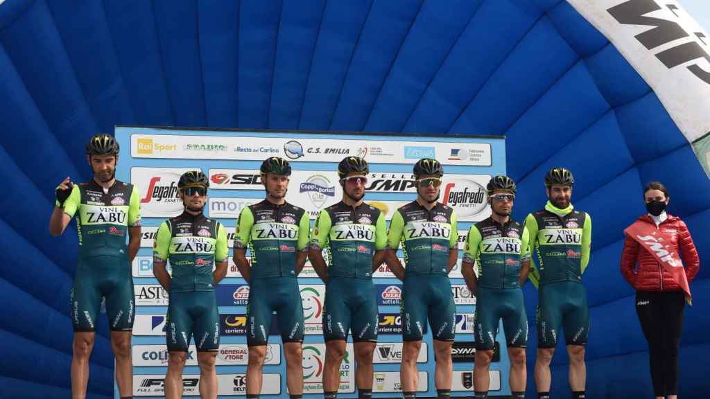 El equipo Vini Zabù en la última edición de la Coppi e Bartali