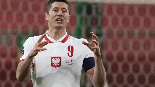 Robert Lewandowski, con la selección de Polonia