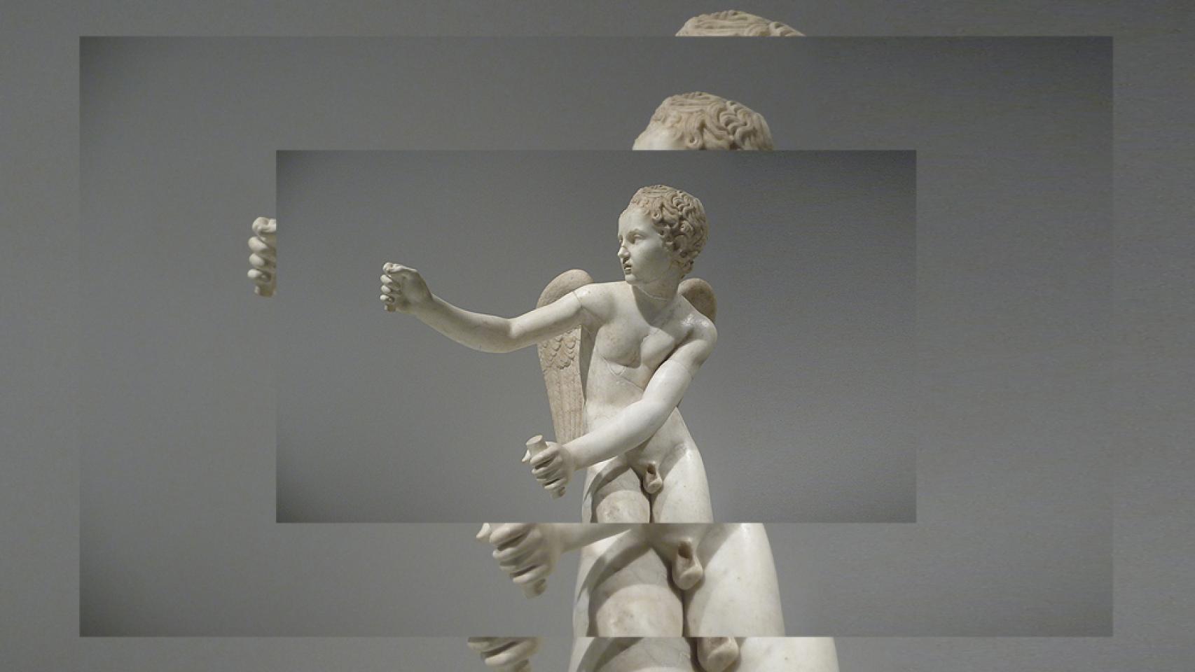 Escultura romana de mármol de Eros (siglo II A.C,), copia de un original griego de Lisipo. Foto: Adolfo Plasencia.