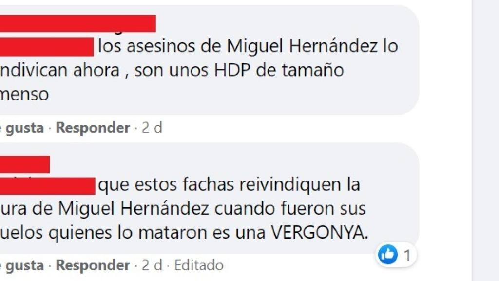 Algunos de los comentarios en la red del ente público.