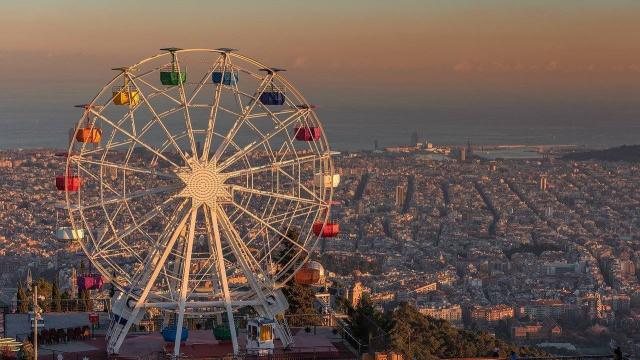 Vista de Barcelona desde el Tibidabo.