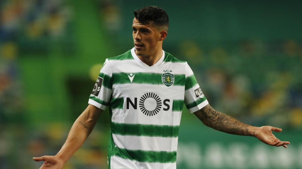Pedro Porro, en un partido del Sporting de Portugal