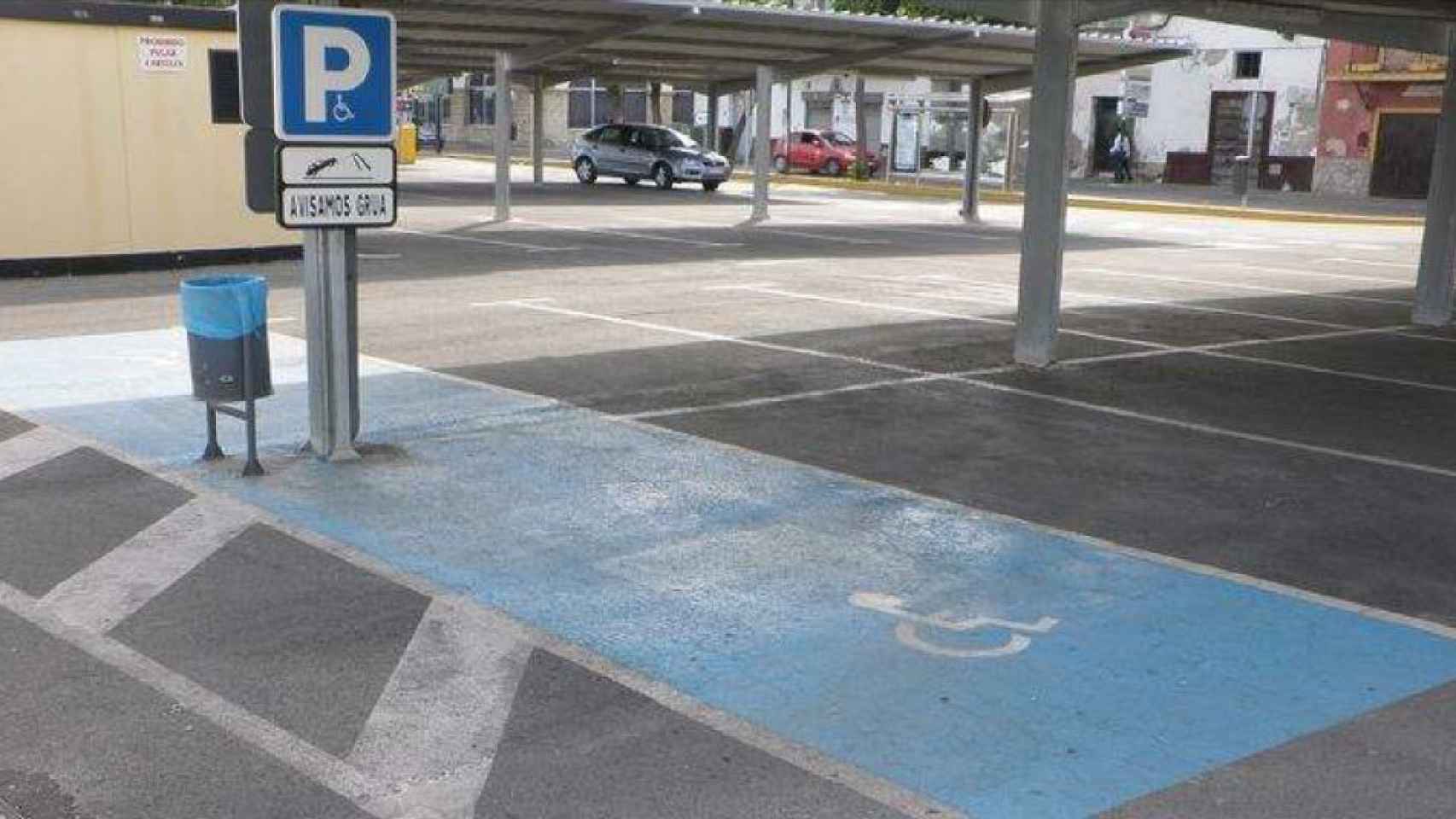 Una de las plazas de aparcamiento que el sistema de Park4Dis puede localizar para sus usuarios.