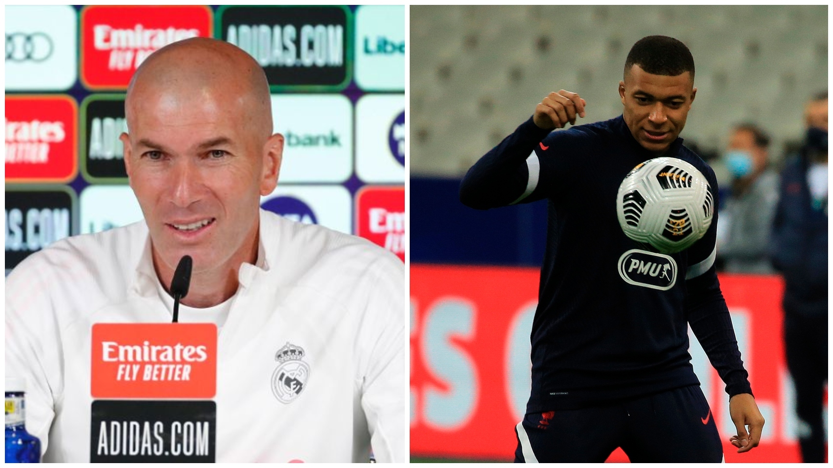 Zidane y Mbappé, en un collage