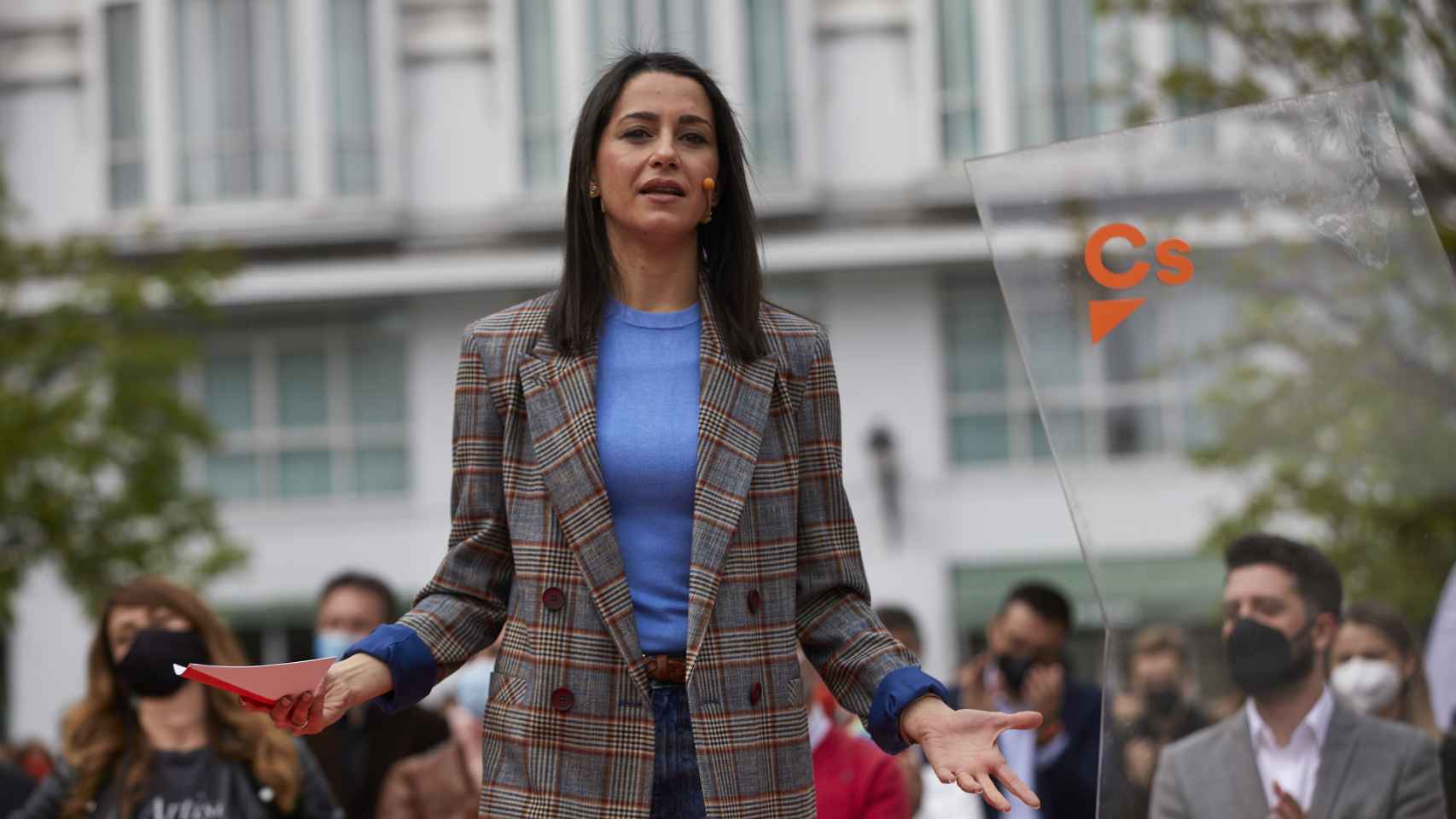 La líder de Ciudadanos, Inés Arrimadas durante la presentación de Edmundo Bal como candidato a la presidencia de la Comunidad de Madrid.