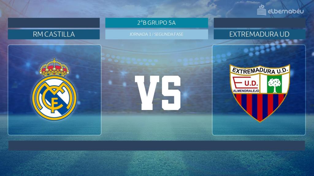 Streaming en directo | Real Madrid Castilla - Extremadura