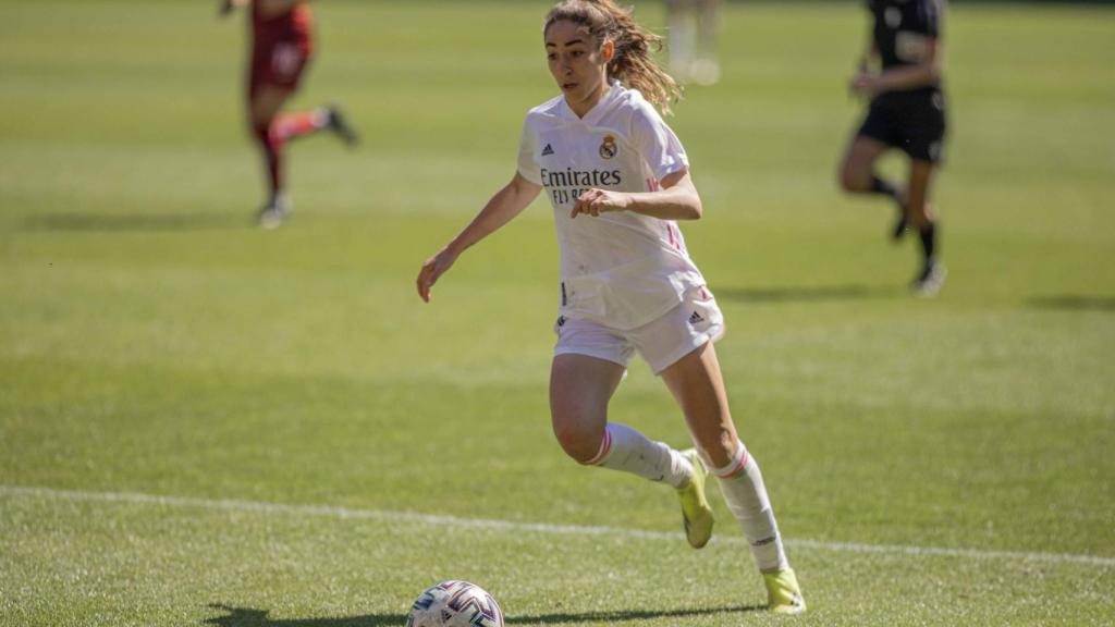 Olga Carmona, durante el EDF Logroño - Real Madrid Femenino