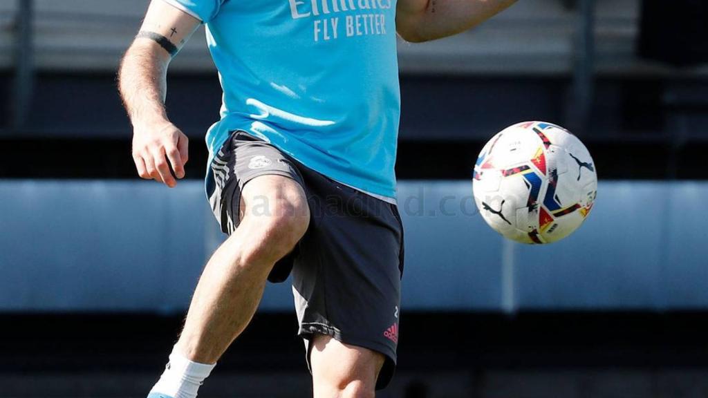Dani Carvajal, durante un entrenamiento del Real Madrid