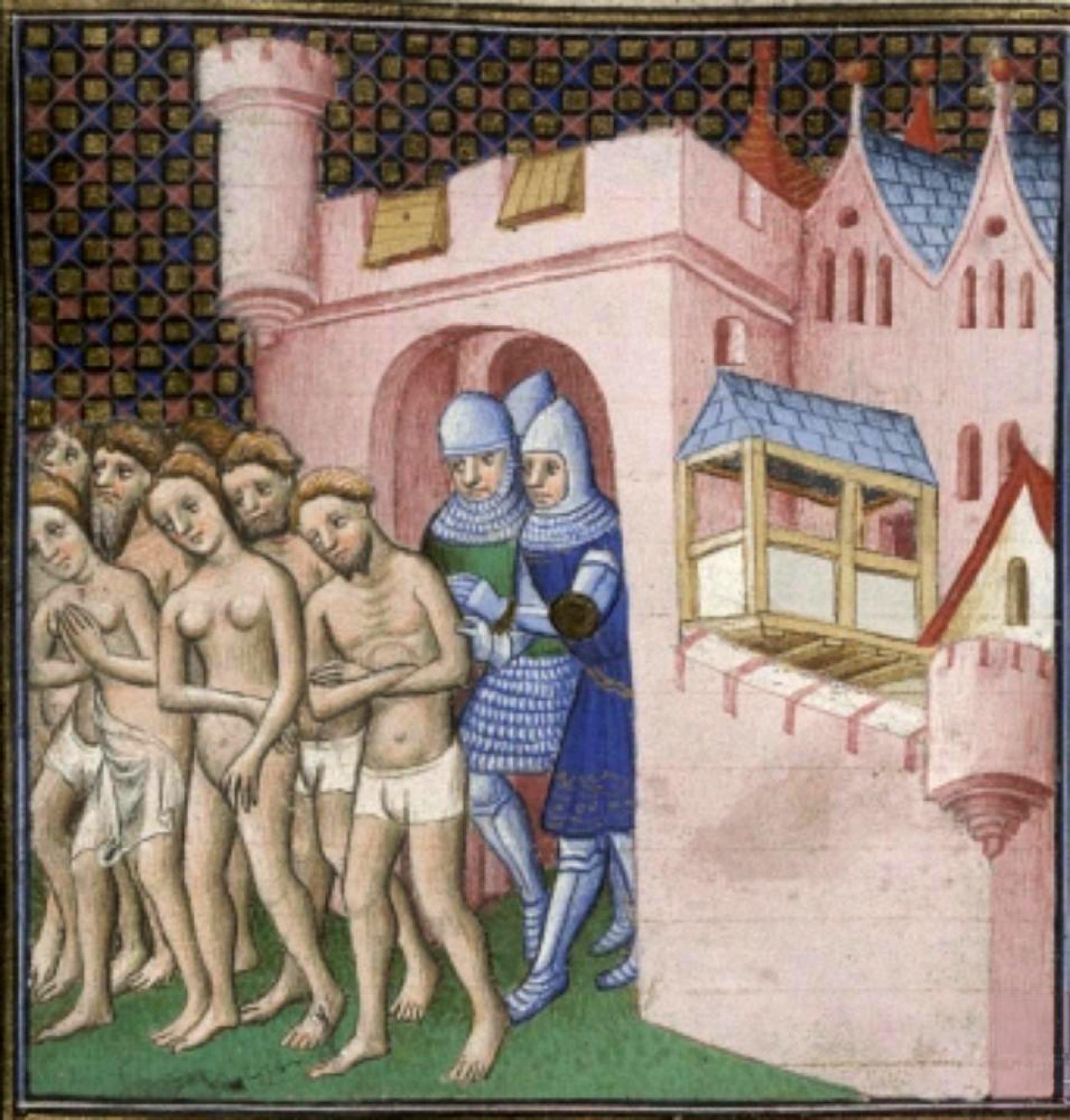 Los cátaros, expulsados de Carcasona.