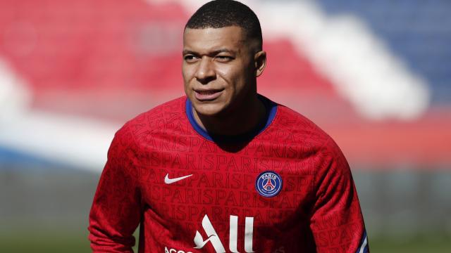 Kylian Mbappé, en la previa de un partido del PSG