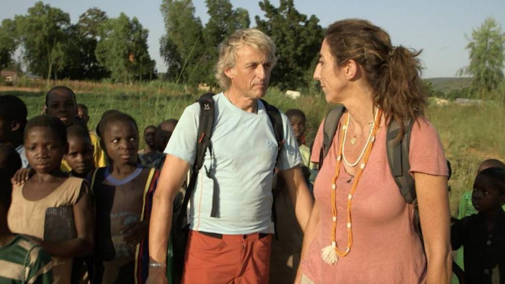 La presentadora en ese viaje a Benín que realizó con 'Planeta Calleja'.