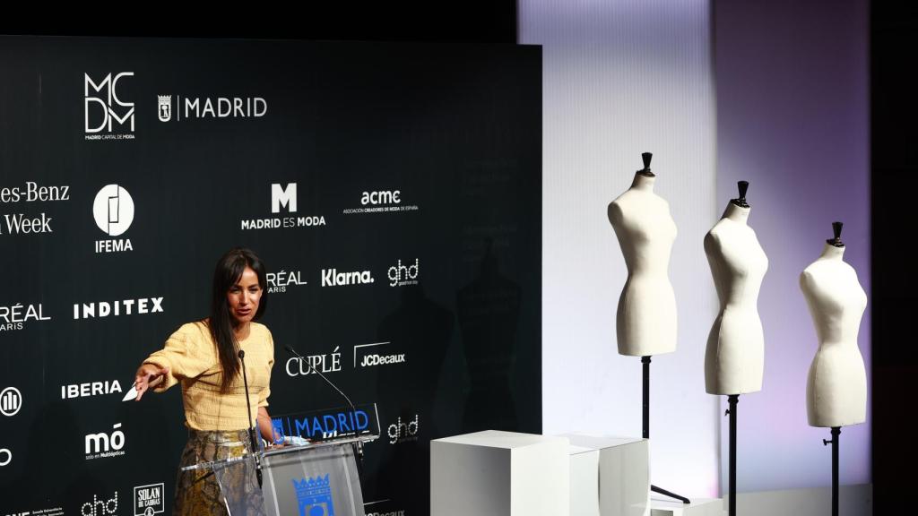 Begoña Villacís durante la presentación de la 73ª edición de la MBFWM.