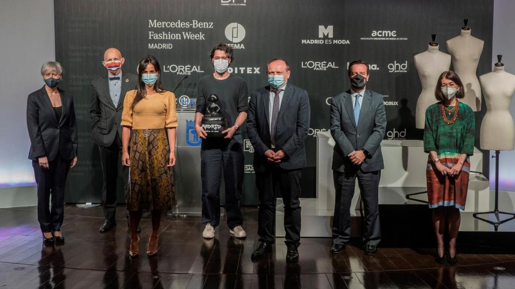 Foto de familia durante la presentación de la 73ª edición de la Mercedes-Benz Fashion Week Madrid.