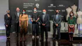 Foto de familia durante la presentación de la 73ª edición de la Mercedes-Benz Fashion Week Madrid.