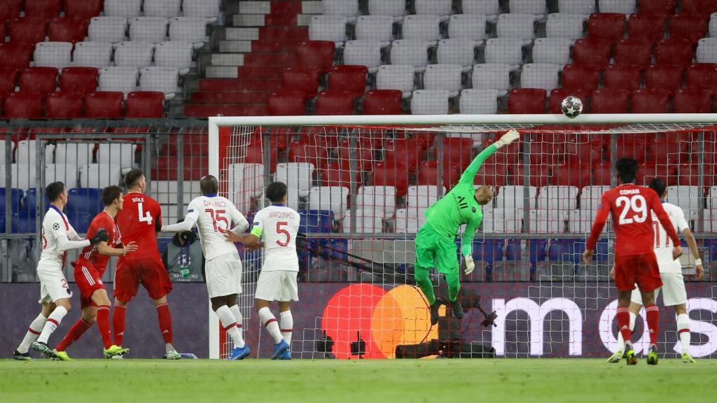 Parada de Keylor Navas a cabezazo de Leon Goretzka