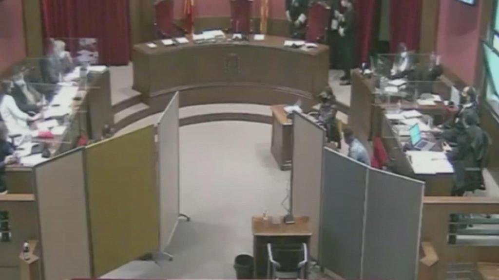Imagen del juicio durante el interrogatorio del pasado martes.