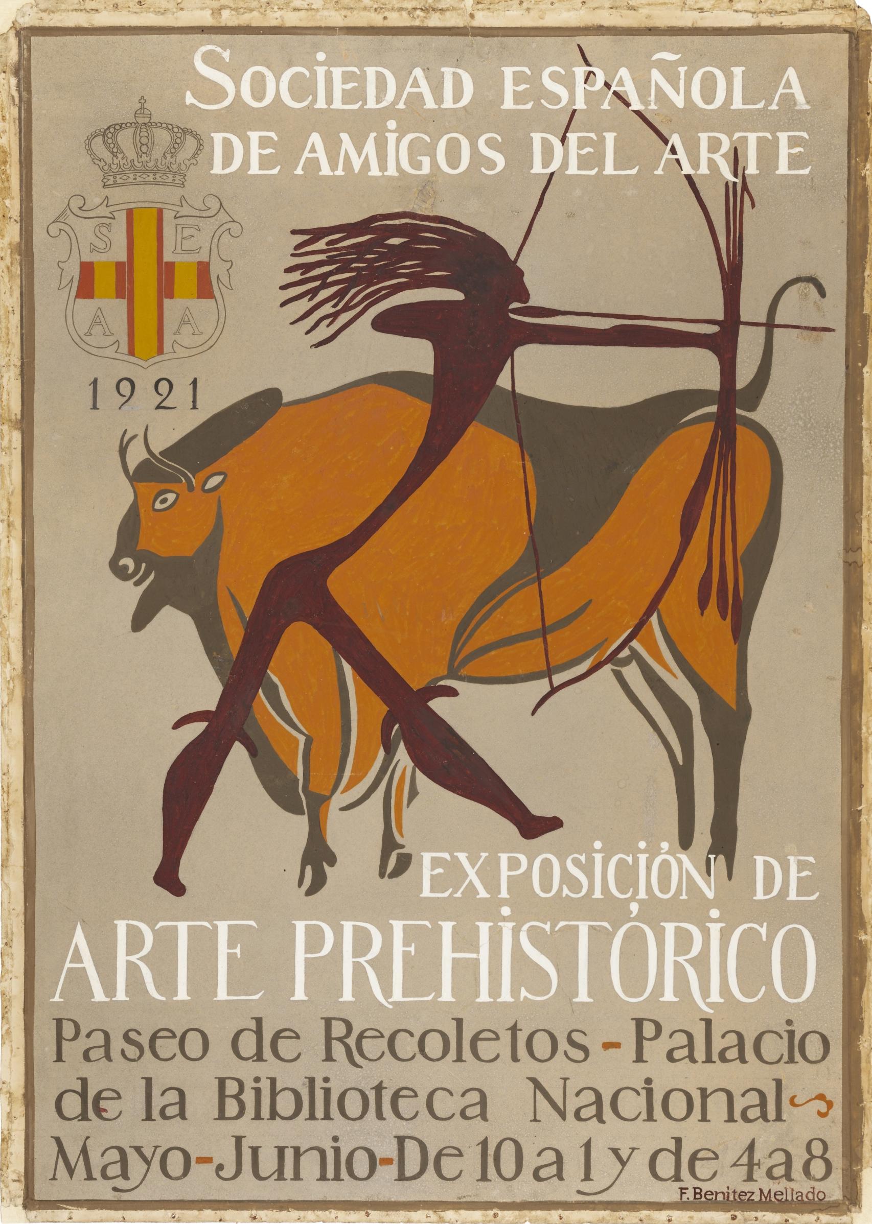 Cartel de la 'Exposición de Arte Prehistórico Español'.