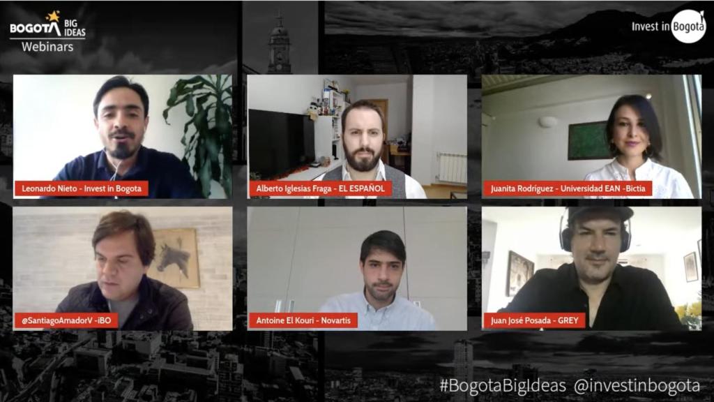 Imagen de grupo de la mesa redonda organizada por Invest in Bogotá.