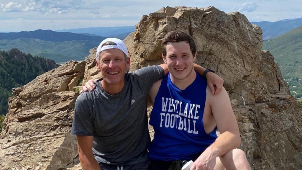 Lance Amstrong junto a su hijo Luke