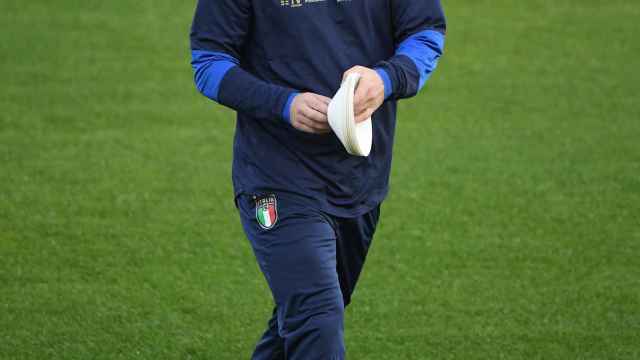 Daniele De Rossi durante la concentración de la selección italiana de fútbol