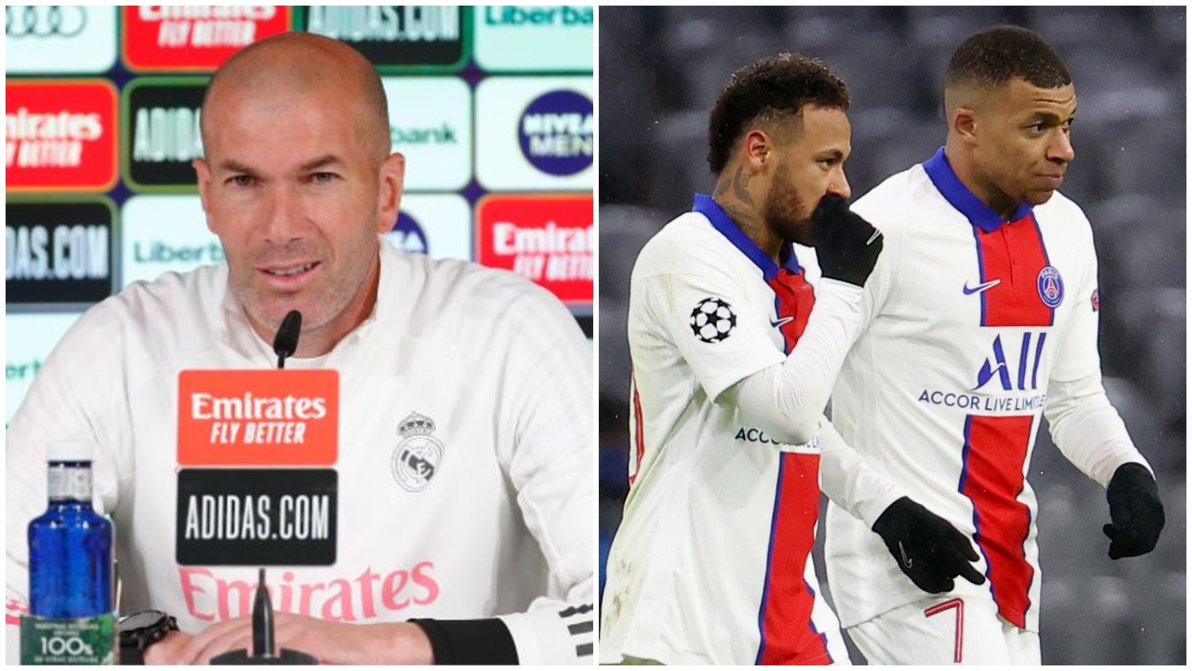 Zidane y Mbappé, en un collage