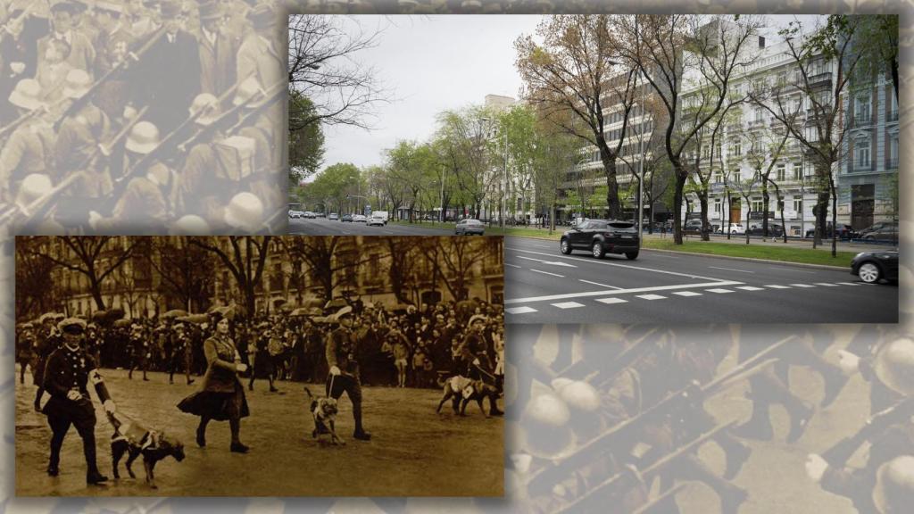 El desfile a su paso por el Paseo de la Castellana.