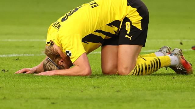 Erling Haaland, durante un partido con el Borussia Dortmund