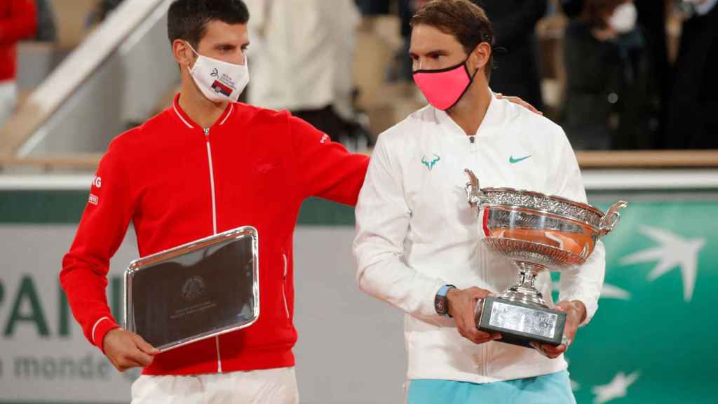 Novak Djokovic y Rafa Nadal en la última edición de Roland Garros