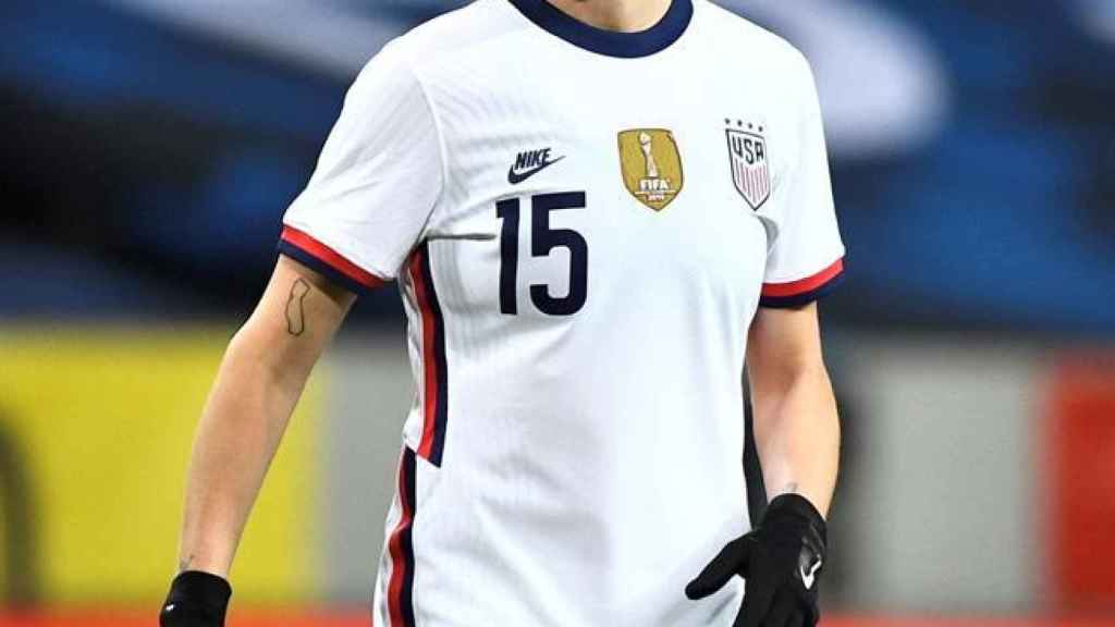 Megan Rapinoe, en un partido de la selección de Estados Unidos de fútbol femenino