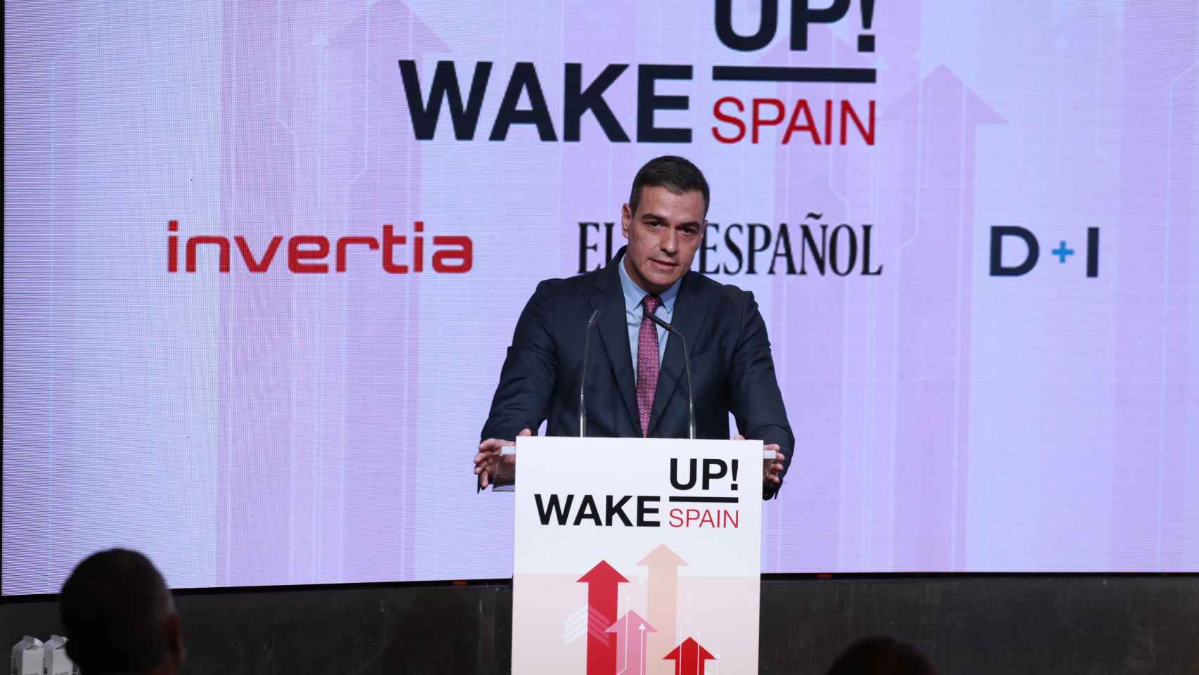 Pedro Sánchez, durante su intervención en el  'Wake Up, Spain!' este lunes.