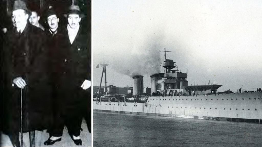 Crucero Príncipe Felipe en el que Alfonso XIII partió rumbo al puerto de Marsella.