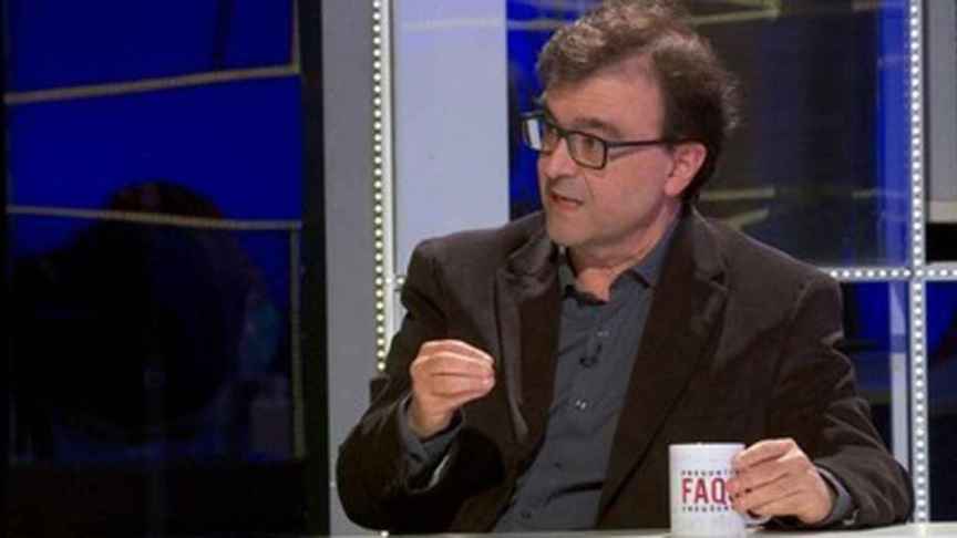 El escritor Javier Cercas durante su polémica entrevista en TV3.