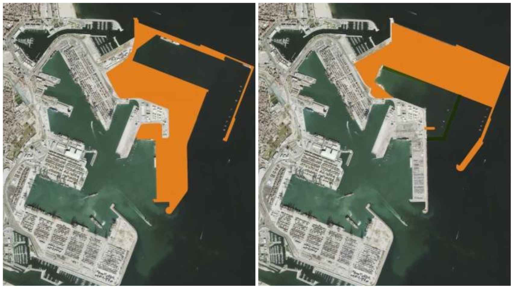 Cambio introducido en el proyecto de ampliación norte del Puerto de Valencia. EE