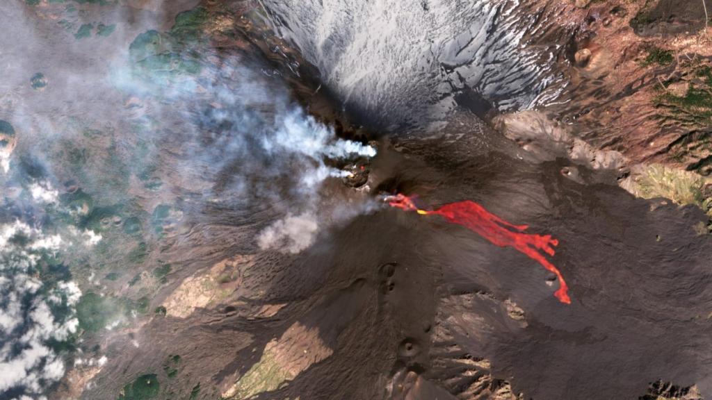 Flujos de lava del volcán Etna