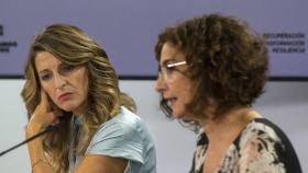 Yolanda Díaz y María Jesús Montero, ministras de Trabajo y Hacienda.