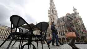 La Grand Place de Bruselas en plena pandemia.