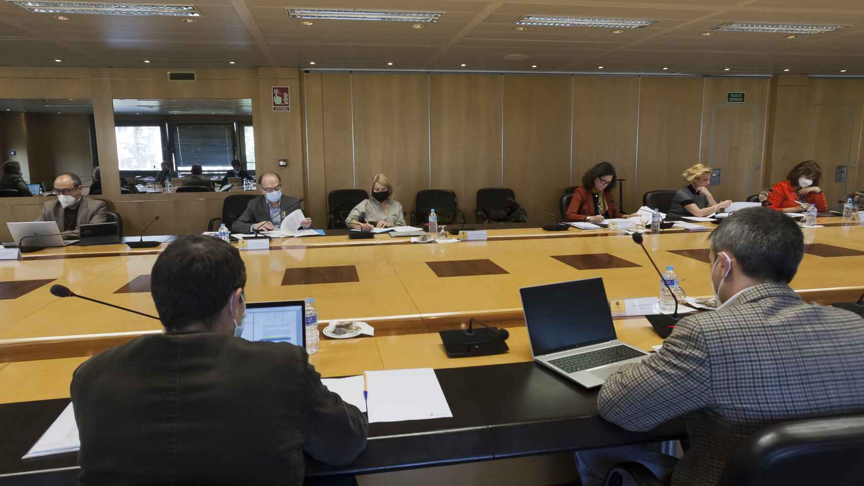 La mesa del Diálogo Social reunida para la negociación de las pensiones.