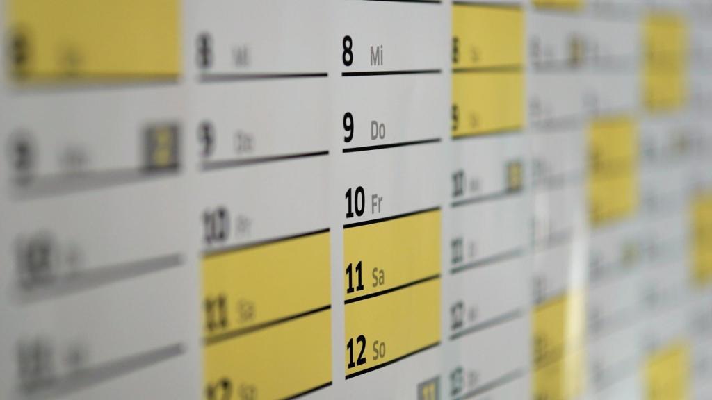 Un calendario en una imagen de archivo.