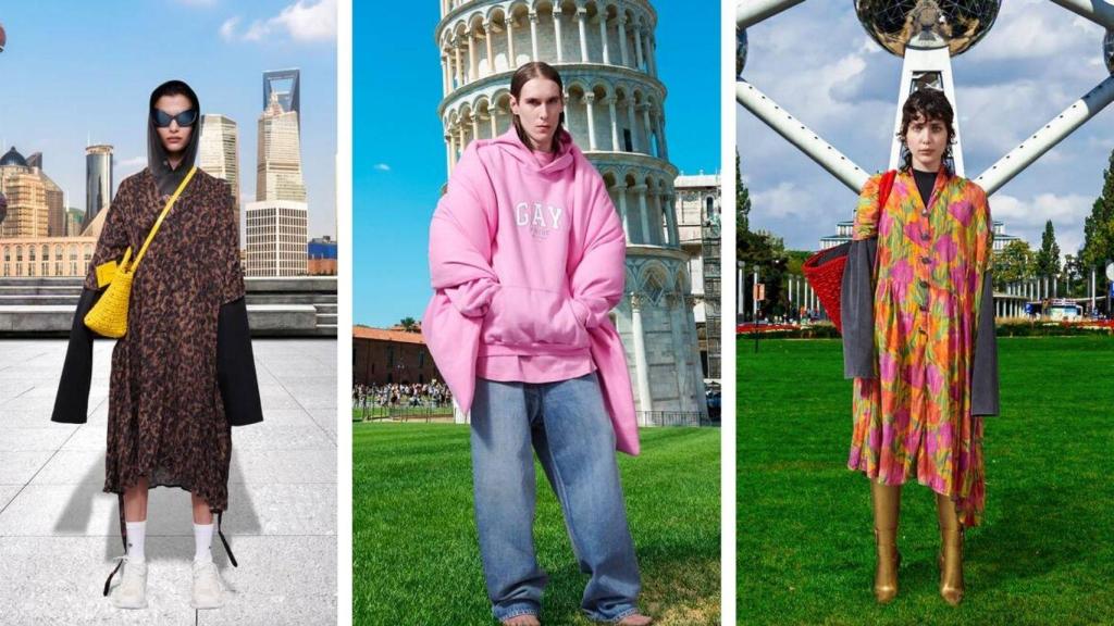 Balenciaga regresa con diseños coloridos, contrastes y turismo.