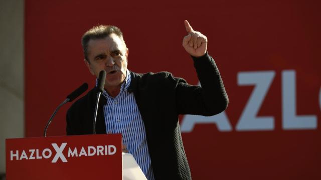 José Manuel Franco durante un acto de campaña de las elecciones madrileñas