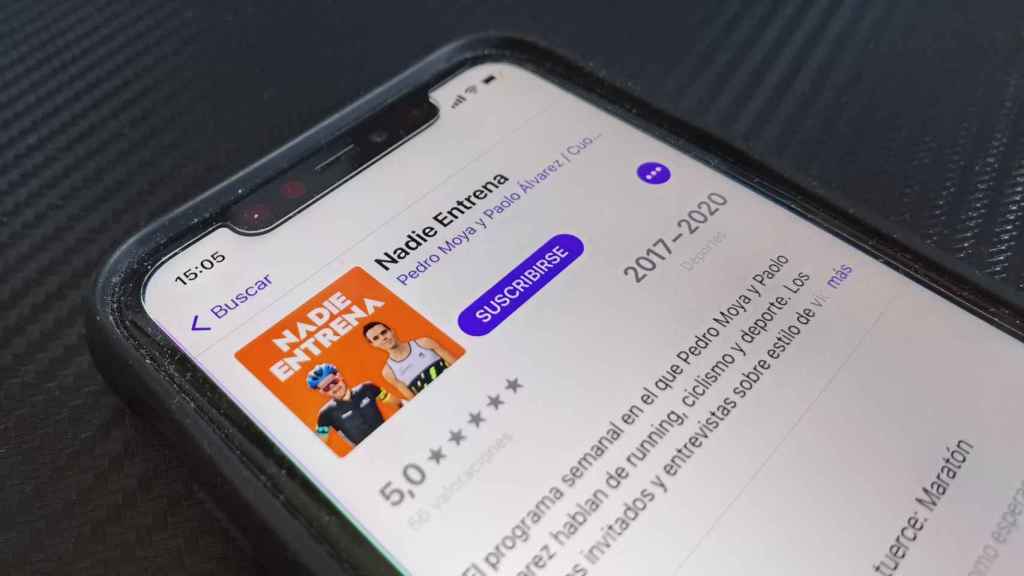 Apple Podcasts en un iPhone