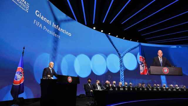 Gianni Infantino, en el 45º Congreso de la UEFA