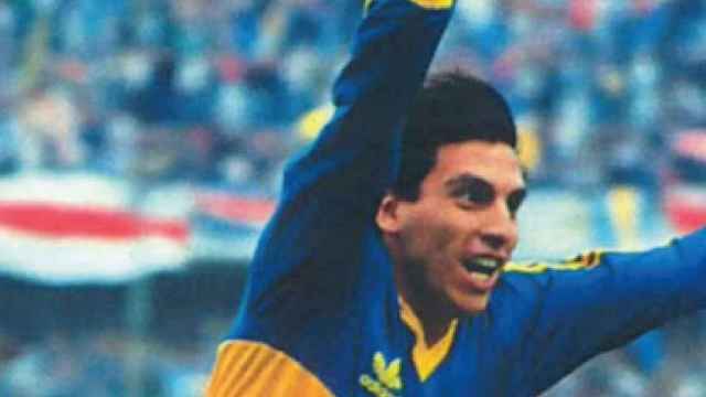 Alfredo Graciani, con la camiseta de Boca Juniors
