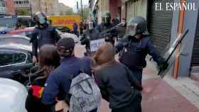 Incidentes con la Policía por las calles de Parla tras un acto de Vox