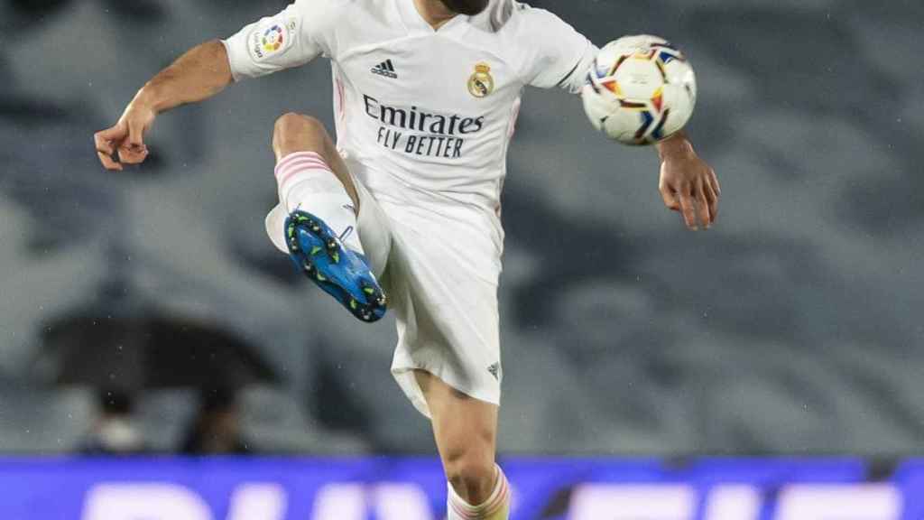 Dani Carvajal, en un partido del Real Madrid en la temporada 2020/2021