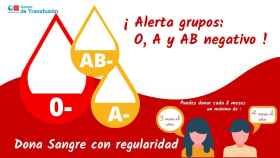 Los hospitales de Madrid necesitan con urgencia sangre de tipo 0-,  A- y AB-.