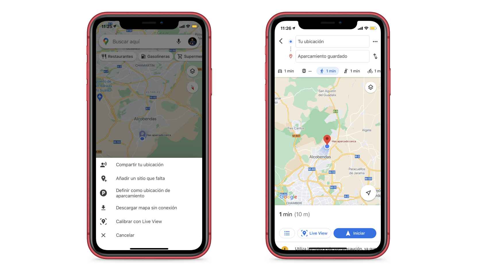 Google Maps también permite encontrar coche con el móvil.